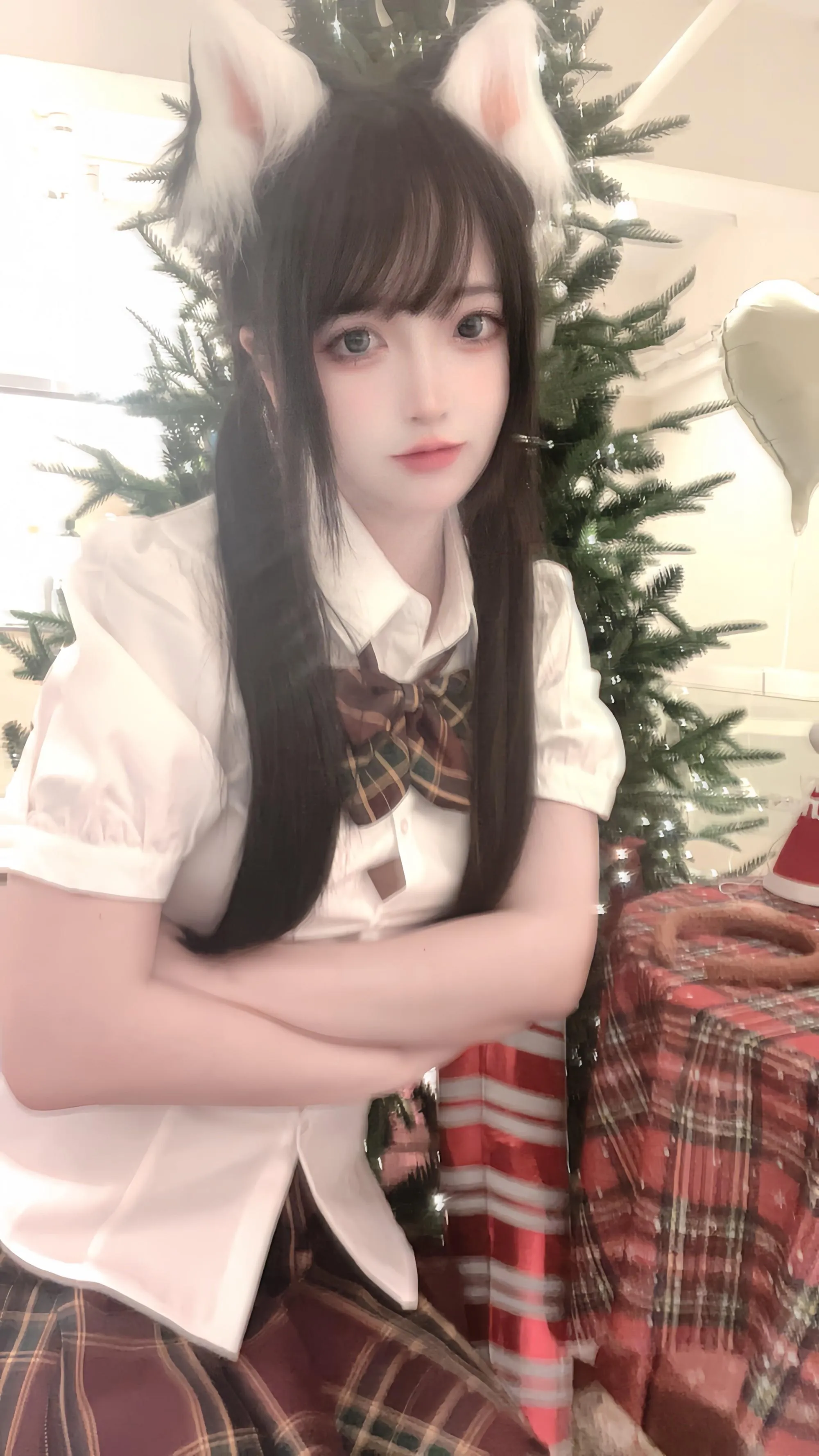 疯猫ss – NO.131 2023年12月Fantia订阅合集-2023.12.13 圣诞jk [9P]插图6